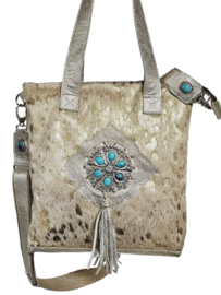 Elisa Gold Cow Shopper met turquoise stenen (Venus Limited Editon)