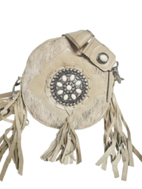 Nobel Koeienhuid tas Chakra met turquoise steen