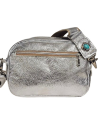 Crazy Silver Koeienhuid Karma met turquoise steen