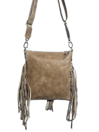 Rodeo Dust Koeienhuid Dewi met franjes en turquoise steen (Custom made)