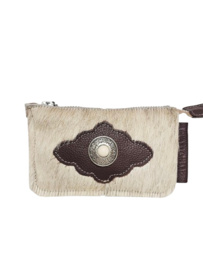 Lace Koeienhuid portemonneetje Bombay met Ivory steen