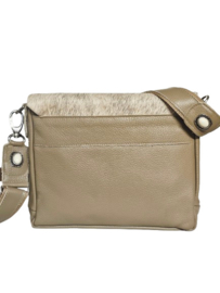 Silk Koeienhuid tas Ganesha met Ivory steen