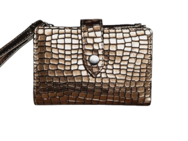 Lederen Brons/Goud Croco Donna Wallet