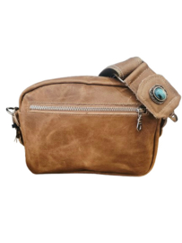 Dark Sand Caiman Karma met turquoise steen