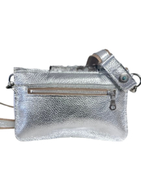 Crazy Silver Cow Shiva double bag met turquoise steen