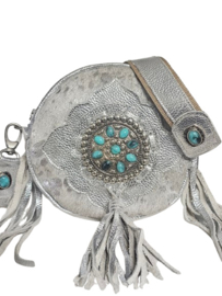 Crazy Silver Cow tas Chakra met turquoise steen