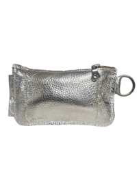 Rio portemonneetje crazy silver cow met turquoise steen