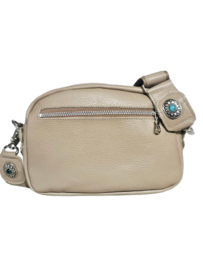 Donkey Brown Koeienhuid Karma met turquoise steen