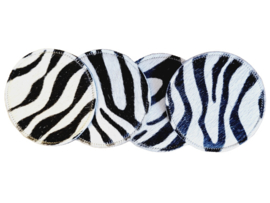 Lederen onderzetters Zebra Koeienhuid