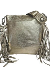 Crazy Golden Cow Dewi met franjes en Ivory steen