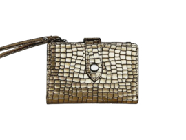 Lederen Gold Croco Donna Wallet