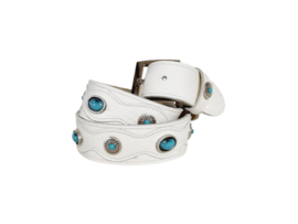 SnowWhite croco riem met turquoise stenen