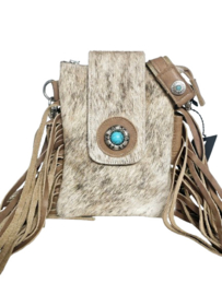 Dust Storm Koeienhuid Fiesta met turquoise steen