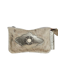 Crazy Gold Cow portemonneetje Bombay met Ivory steen