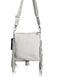 Pearl Bush Koeienhuid Dewi met franjes en Ivory steen