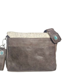 Napa Koeienhuid tas Ganesha met turquoise steen