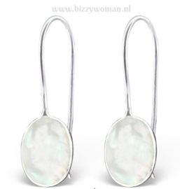 Oorhangers 925 zilver Roos