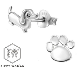 Oorknopjes 925 zilver hondje
