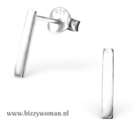 Oorknopjes 925 zilver  Bar stud