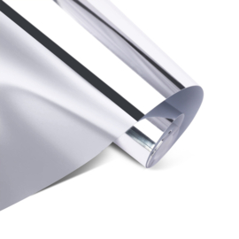 LOKLIK PERMANENT ADHESIVE VINYL MIRROR METALLIC - SILVER - 30.5 X 180 CM