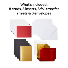 Cricut Joy Foil Transfer Insert Cards Small Royal Flush Sampler (8pcs)