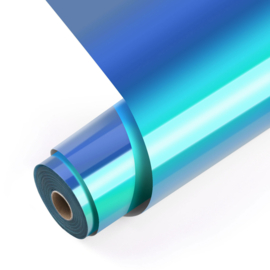 LOKLIK PERMANENT ADHESIVE VINYL HOLOGRAPHIC - AQUA BLUE - 30.5 X 90 CM