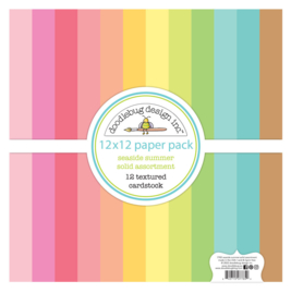 Seaside Summer 12x12 Inch Textured Cardstock Solid Paper Pack