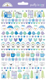 Snow Much Fun Puffy Icons Stickers