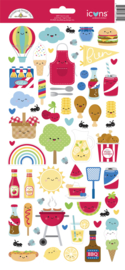 Doodlebug Design Bar-b-cute Icons Stickers