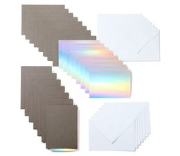 Cricut Insert Cards Small Gray/Silver/Holographic (15pcs)