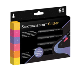 Spectrum Noir Glitter Marker Vibrant Florals (6pc)