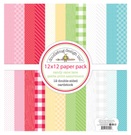 Candy Cane Lane 12x12 Inch Petite Prints Paper Pack