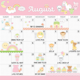 Baby Girl First Year Calendar Kit