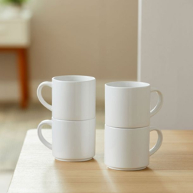 Cricut Ceramic Mug Blank White Stackable 295ml (4pcs)