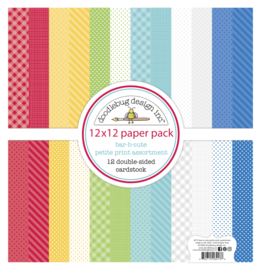 Doodlebug Design Bar-b-cute 12x12 Inch Petite Print Paper Pack