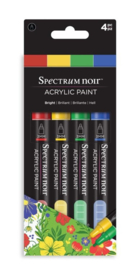 Spectrum Noir Acrylic Paint Markers Bright (4pcs)