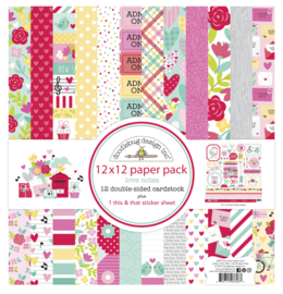 Doodlebug Design Love Notes 12x12 Inch Paper Pack