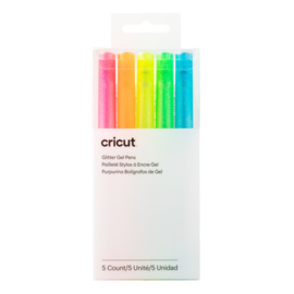 Glitter Gel Pens 0.8 Neon Pink/Orange/Yellow/Green/Blue (5pcs)