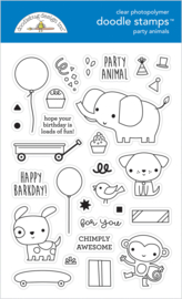 Doodlebug Design Party Animals - Boy Doodle Stamps