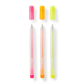 Joy Glitter Gel Pens 0.8 Neon Pink/Orange/Yellow (3pcs)