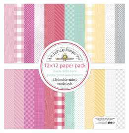 Doodlebug Design Made With Love 12x12 Inch Petite Print Paper Pack