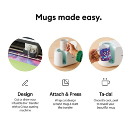 Mug Press incl twee Mugs en 1 rolletje infusible ink