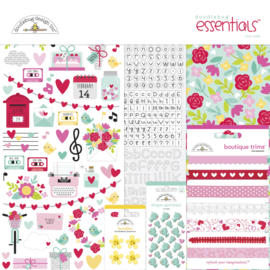 Doodlebug Design Love Notes 12x12 Inch Essentials Kit