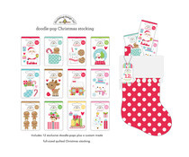 Doodlebug Design Christmas Stocking w/ 12 Doodle-Pops