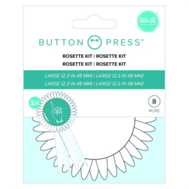Button press rozetten set wit