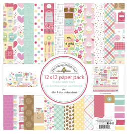 Doodlebug Design Made With Love 12x12 Inch Paper Pack