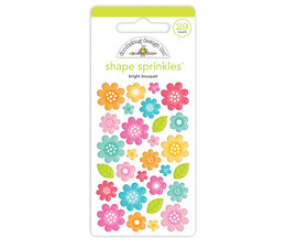 Doodlebug Design Bright Bouquet Shape Sprinkles