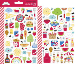 Doodlebug Design Bar-b-cute Mini Icons Stickers