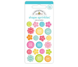 Doodlebug Design Cute as a Button Shape Sprinkles