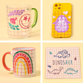 GRID TRANSFER TAPE ROLL - RED - 30 X 300 CM